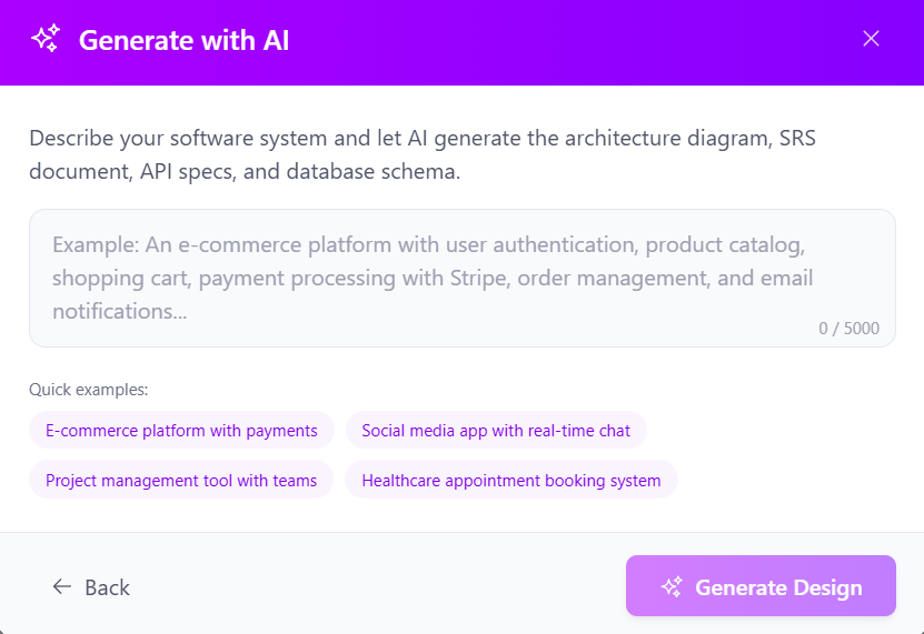 Generate with AI Modal